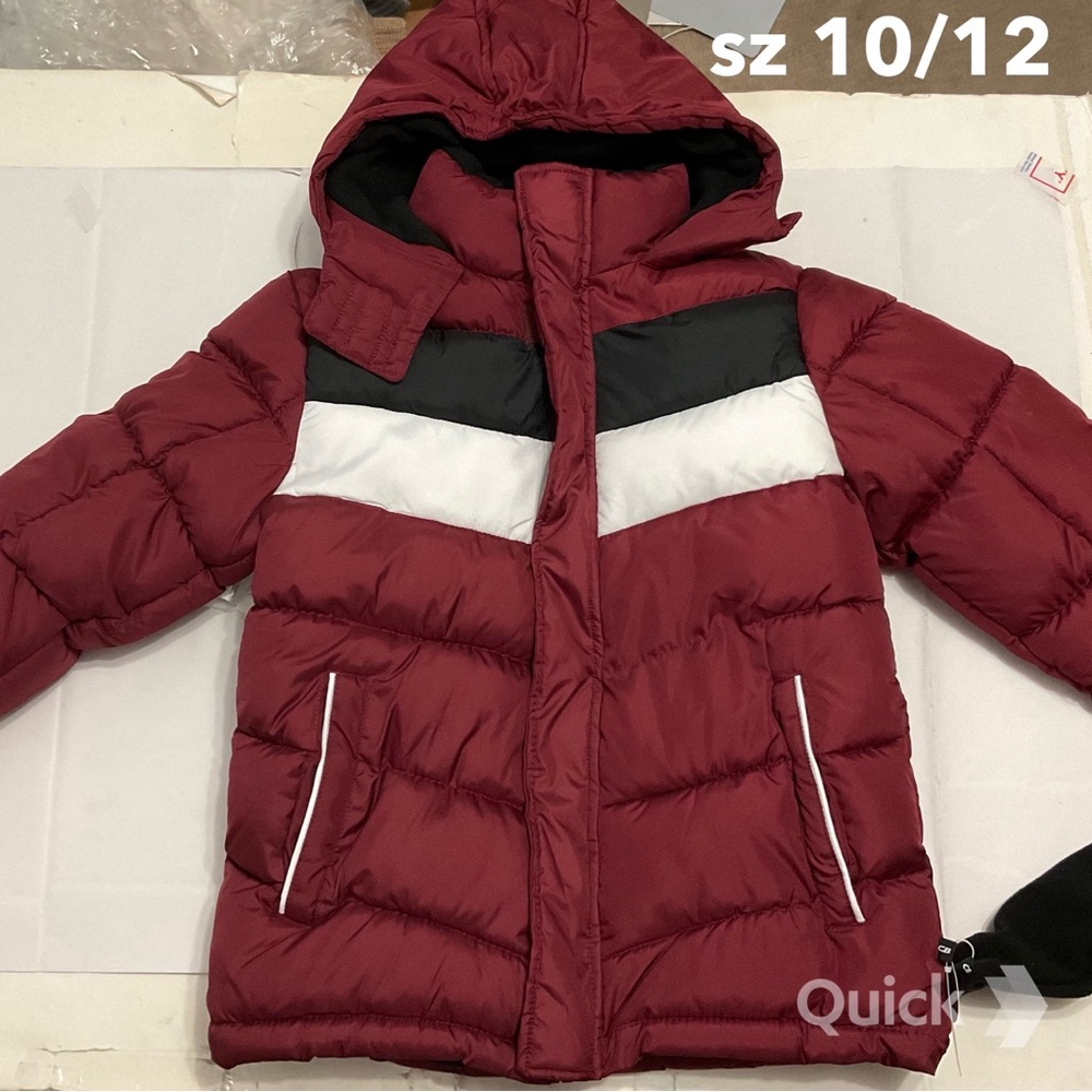 sz 10/12 - NWT CB Sports Big Boys Puffer Jacket & Hat Set